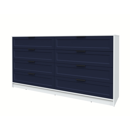 Kомод Тренд КТ-К197 (Белый ЛДСП/ Индиго ЛМДФ) Ш1965 В1020 Г451